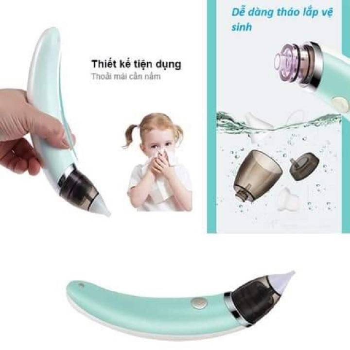 Máy Hút Mũi Sặc Pin Đầu Mềm Mại Cho Bé Yêu, Máy Hút Mũi WX-102 ( Có Thêm 2 Đầu hút silicon )