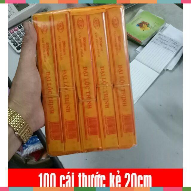 100 cái thước kẻ Lộc Thịnh 20cm