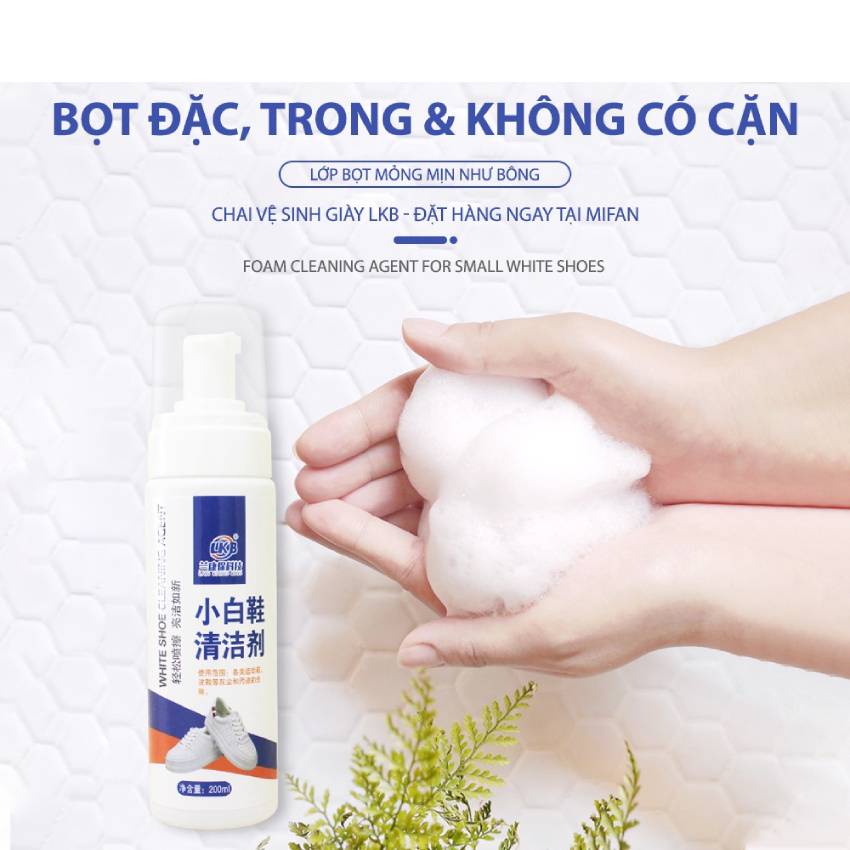 Chai Xịt Vệ Sinh Giày Cao Cấp LKB 200ml - Bình Xịt Bọt Làm Sạch, Làm Trắng Giày Dép Siêu Tốc GALA HOME
