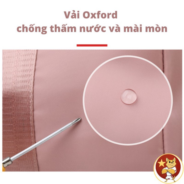 Túi du lịch đa năng đựng quần áo, mỹ phẩm, giày, đồ lót cá nhân nữ nam, vải size cỡ lớn gấp gọn xách với vali kéo đồ