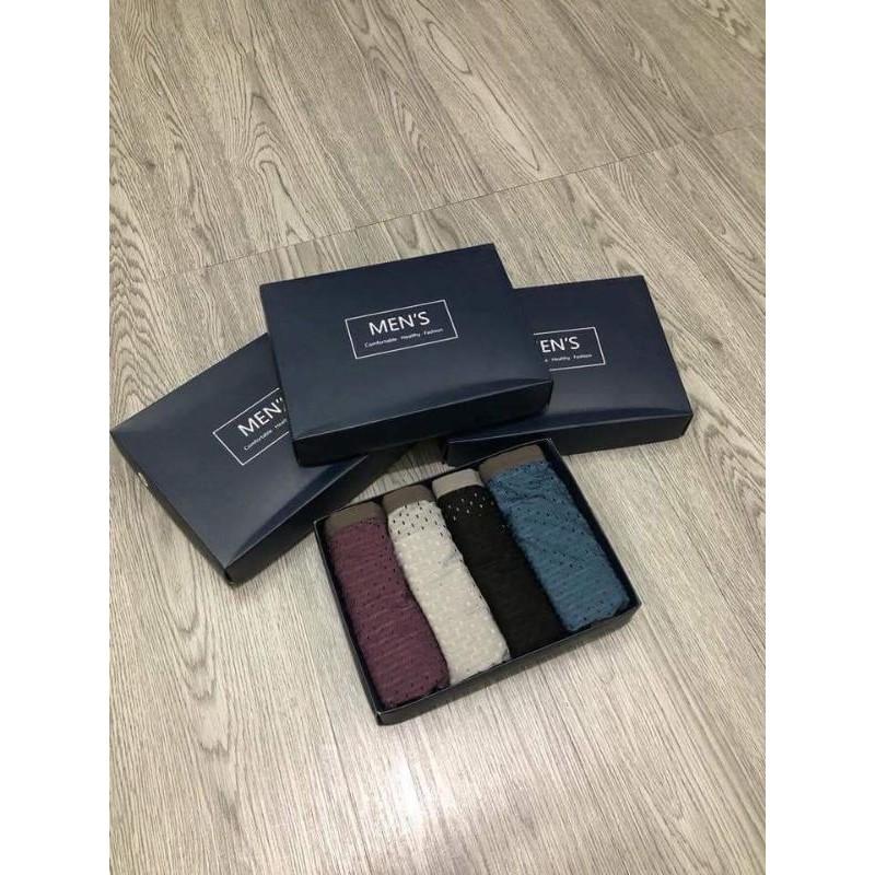 (Giá tốt, hàng chuẩn)Hộp 4 quần cao cấp kháng khuẩn, thoáng khí