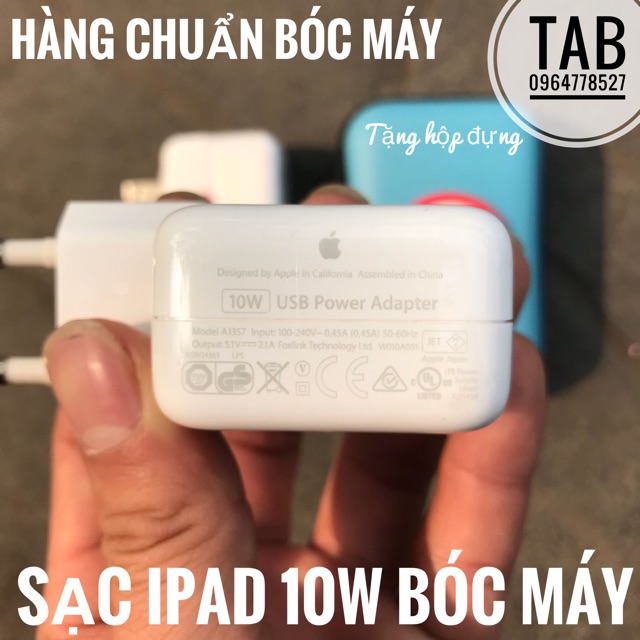 Củ Sạc IPad 10W Zin Bóc Máy (Tặng Hộp Đựng)