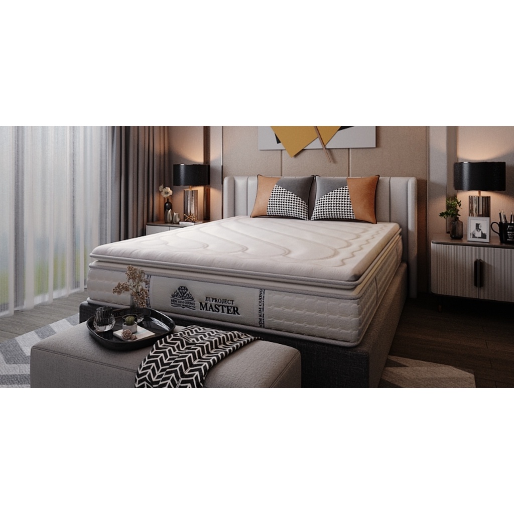 Nệm Lò Xo Kim Cương Euproject Master - Bảo hành 10 năm