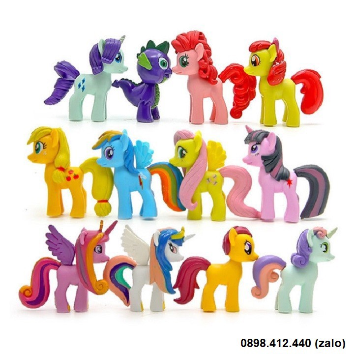 set 12 ngựa pony - ngựa pony 7cm