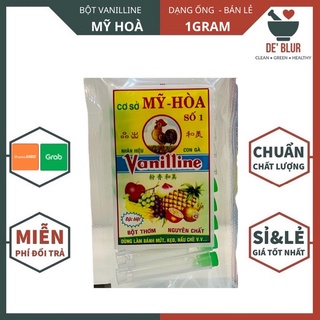 Bột Vani ( Vanilline ) Dạng Ống / Thương Hiệu Mỹ Hoà / Ống 1 Gram / 1 Gói 10 Ống / Hương Thơm Đặc Trưng