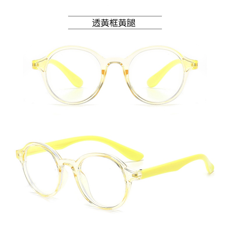 Mắt kính gọng tròn màu kẹo chống ánh sáng xanh thời trang cho trẻ em TR90