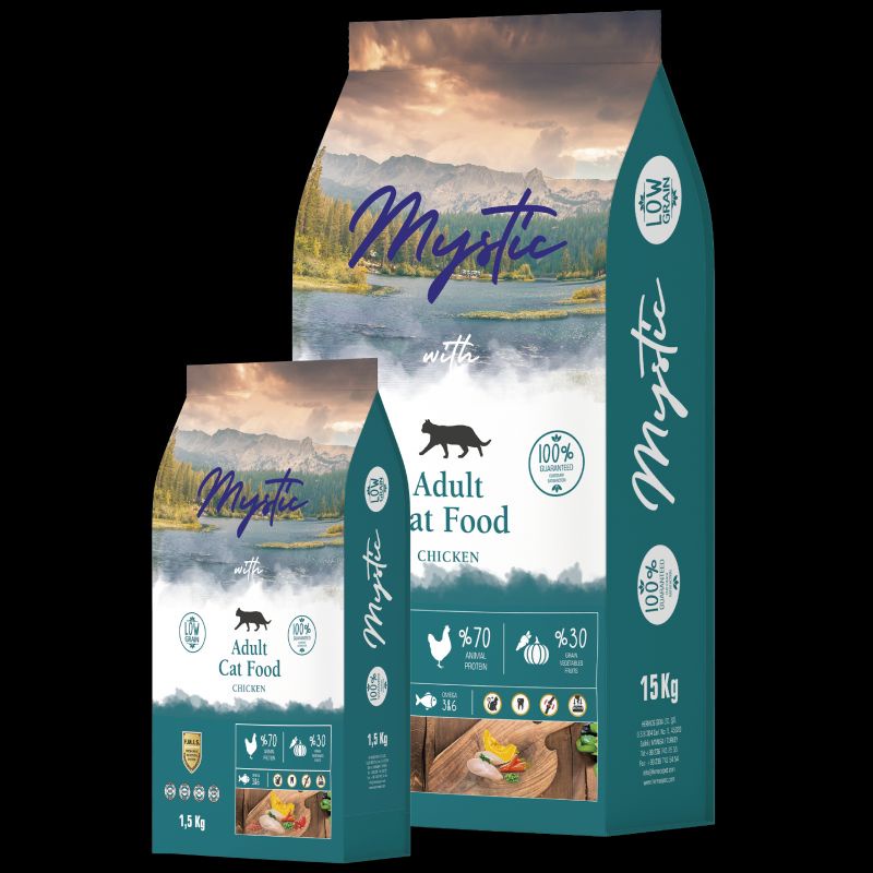 1.5kg - Hạt Mystic cho Mèo trưởng thành/ Mèo triệt sản/ Mèo kén ăn vị Cá Hồi, Thịt Gà-Thức ăn hạt cho Mèo nhậpThổ Nhĩ Kỳ