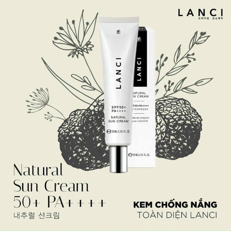 Kem Chống Nắng Lanci Natural Sun Cream SPF50+ PA++++ Hàn Quốc