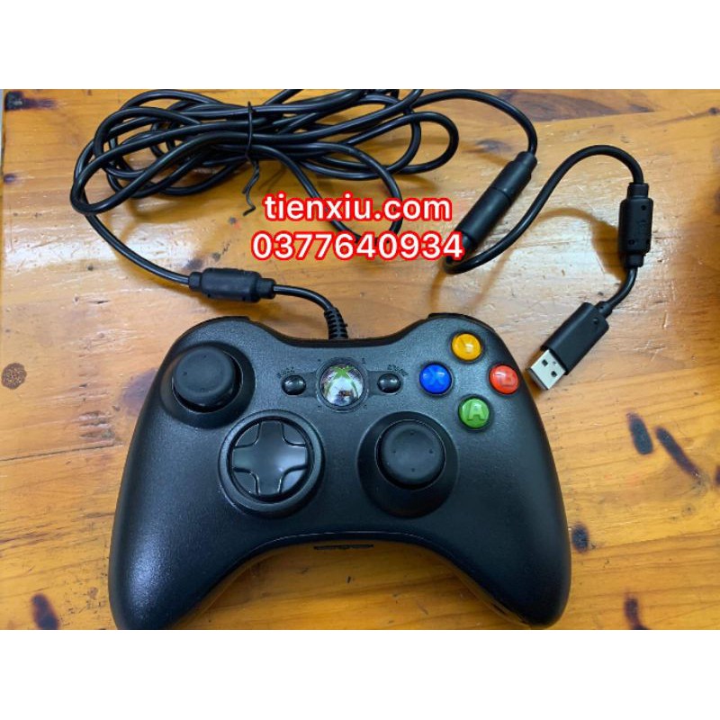 Tay Cầm Chơi Game Xbox 360 Chân USB Cho Laptop PC tay bấm xbox360 chính hãng