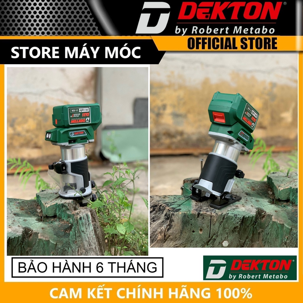 THÂN MÁY PHAY DÙNG PIN 21V 1/4”, 3/8” DEKTON D21-MS635 - HÀNG CHÍNH HÃNG