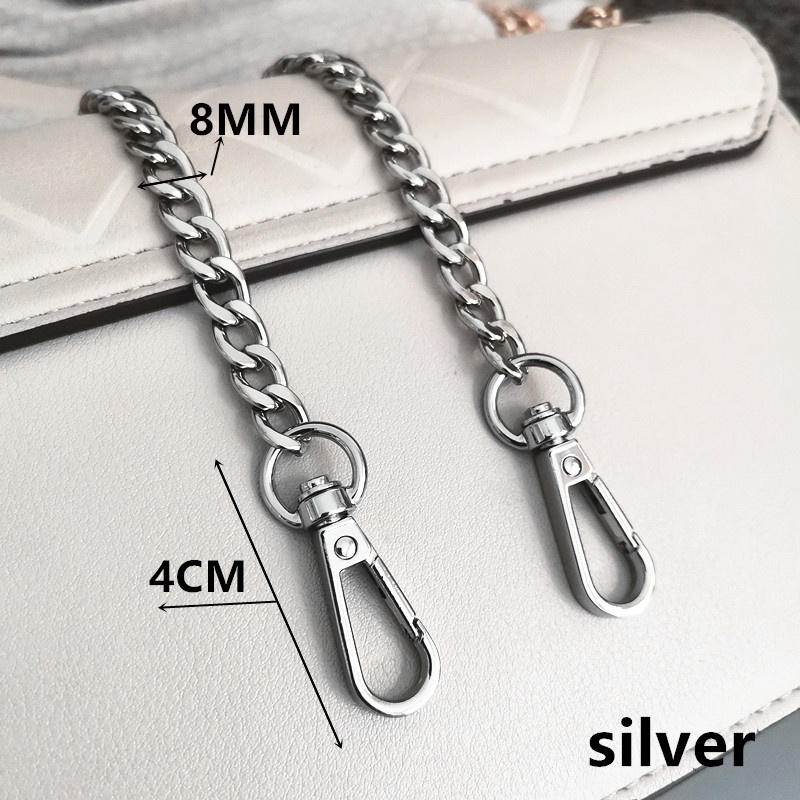 Dây Xích Bằng Kim Loại Màu Vàng/ Bạc/ Bạc Kích Thước Nhỏ Gọn Dùng Làm Túi Xách Thời Trang Cho Nữ