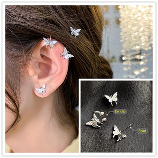 Bông Tai Hình Bướm Đính Đá Thời Trang Nữ Tính