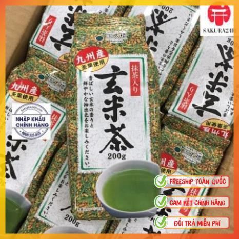 [Hàng Nhật Chuẩn] Trà xanh gạo lứt rang Kuritano 200g nội địa Nhật Bản | Trà Gạo Lứt Nhật Bản 200g