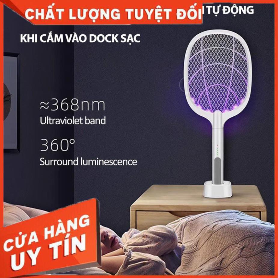 [ Bán Lẻ Giá Sỉ ] Vợt Bắt Muỗi Thông Minh Chống Giật An Toàn, Tích Hợp Đế Sạc, Chế Độ Bắt Muỗi Thông Minh Khi Ngủ