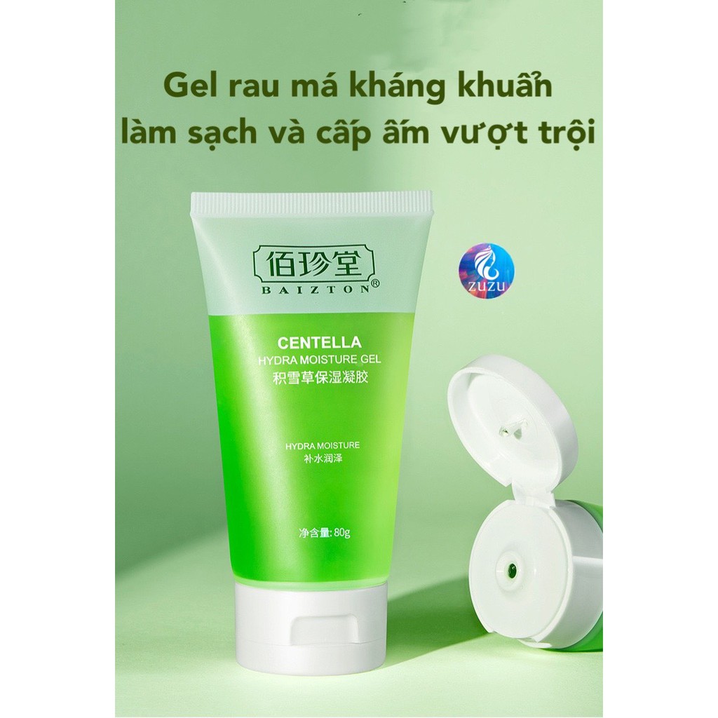 Gel Rau Má Cải Thiện Da Mụn Và các vết thâm do mụn đồng thời làm dịu làn da đang hư tổn Centella Hydra Gel 80g