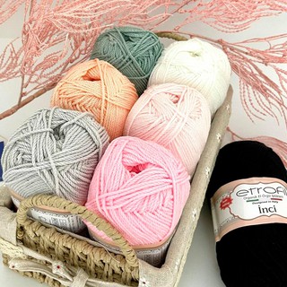 Cuộn len sợi Acrylic chống xù lông Etrofil Inci Antipilling