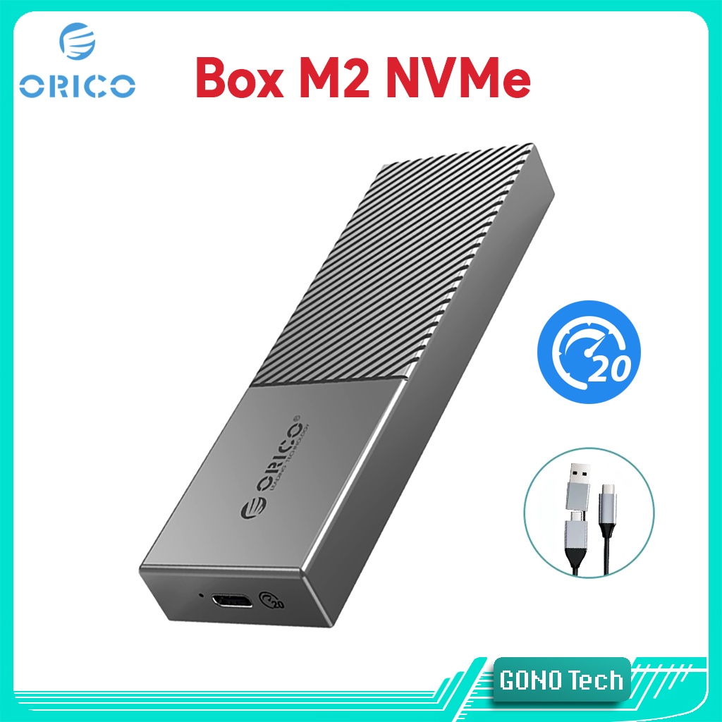 Box ổ cứng SSD M2 NVMe Orico M207C3-G4 20Gbps | Chuyển M.2 PCIe to USB Type-C