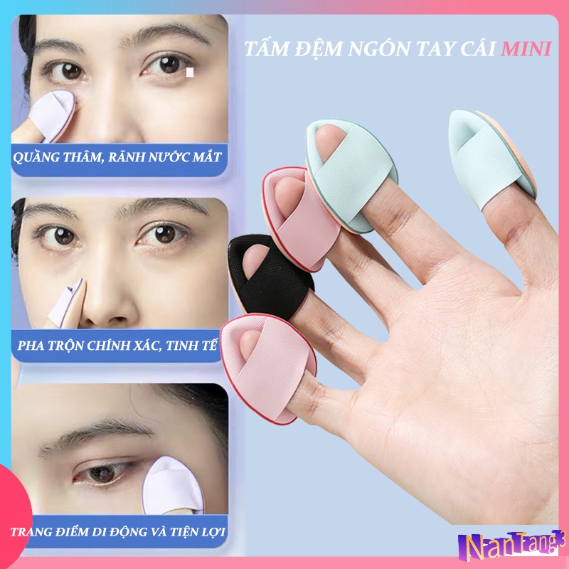 Mút Tán Trang Điểm Mini Hình Ngón Tay Cái Tiện Dụng