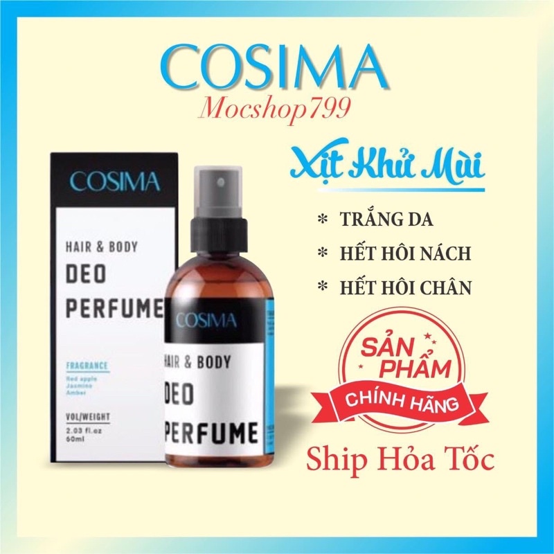 XỊT KHỬ MÙI COSIMA HƯƠNG NƯỚC HOA