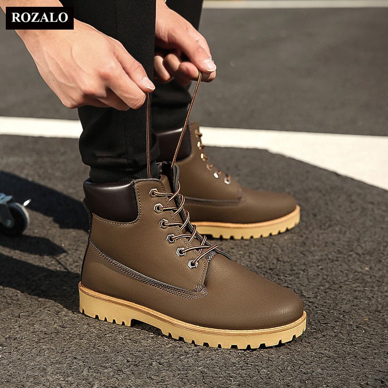 [XẢ KHO] Giày boot nam cổ cao chống thấm Rozalo RM6604