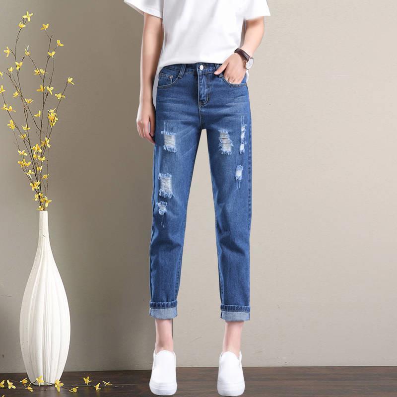 Quần Jeans Nữ Lưng Cao Ống Đứng Thời Trang Hàn Quốc