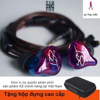 Tai nghe nhét tai KZ ZST PRO có micro đàm thoại Tím mộng mơ +tặng hộp đựng tai nghe