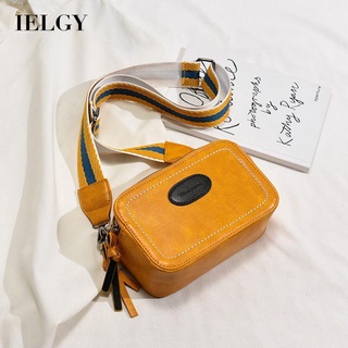 Túi đeo chéo vai hình vuông dây bản rộng phong cách retro dành cho nữ