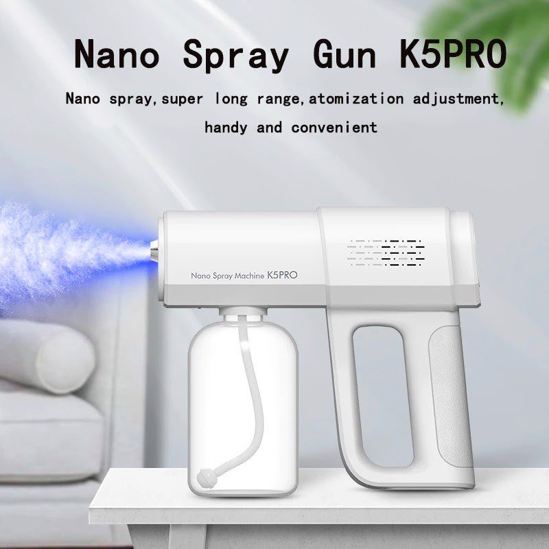 Súng phun khử khuẩn diệt khuẩn cầm tay Nano K5 PRO dùng cồn , xà phòng nước khử trùng diệt khuẩn virut vi trùng