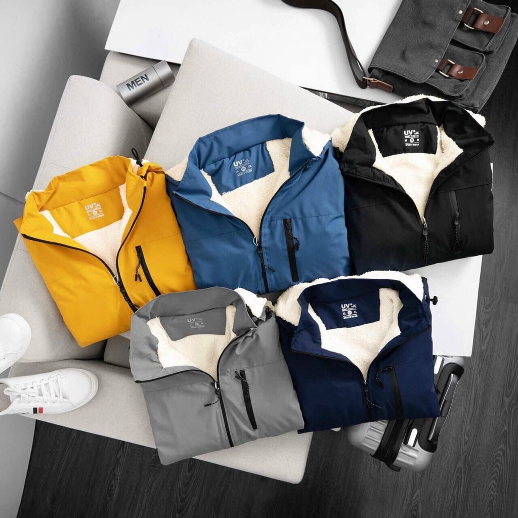 Áo khoác gió lót lông 3 khóa,chất gió tráng bạc chống nước cản gió,kết hợp lót lông dày dặn ấm áp