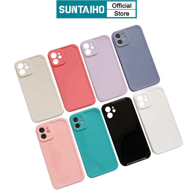 Ốp Điện Thoại SUNTAIHO Silicon Mềm Viền Khung Vuông Cho iPhone 11 Pro XR 12 Pro XS Max XR XS 8 7 12 Mini 7 8 Plus