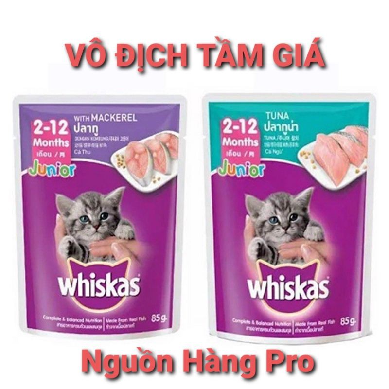 pate whiskas 80g thức ăn dinh dưỡng cho mèo whiskas