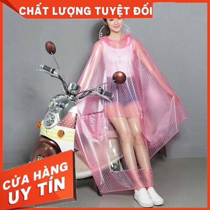 [XẢ KHO+FREE SHIP] ÁO MƯA CHẤM BI CÁNH DƠI XUẤT HÀN