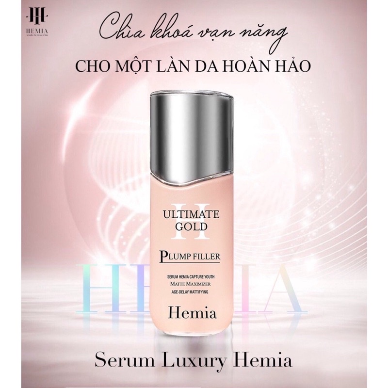 Chính hãng] Serum Luxury Hemia Hàn Quốc - Dưỡng trắng căng bóng, phục hồi tái tạo da, cấp ẩm chuyên sâu, chống lão hoá