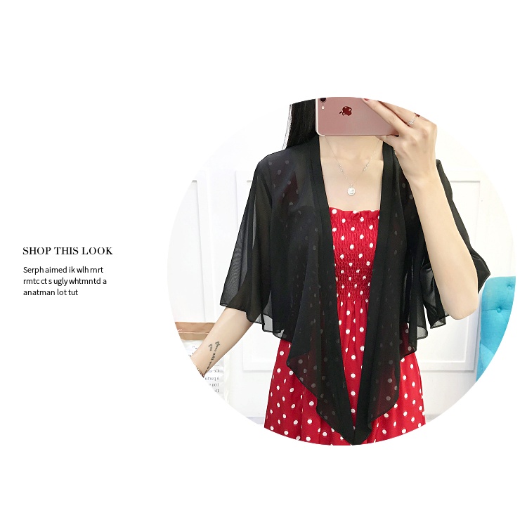 Áo cardigan khoác mỏng tay lỡ thắt nơ mặc kèm áo váy hai dây | BigBuy360 - bigbuy360.vn