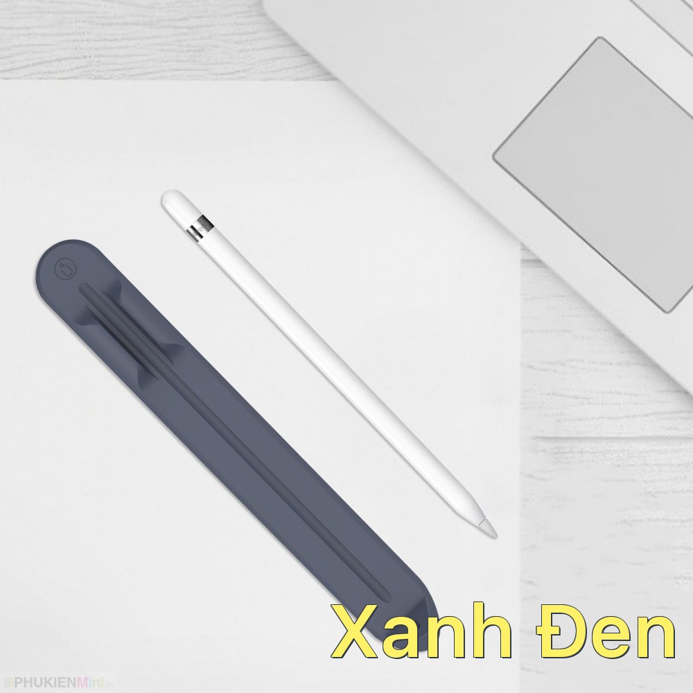 Thanh silicon kẹp bút Apple Pencil 1, Pencil 2 khay cài bút hít nam châm, mặt dính keo dán bao da ốp lưng