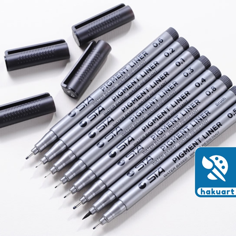 Bút Line Kháng nước Bút đi nét Pigment Liner STA GIMUE - Họa Cụ Hakuart