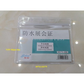 Bao đeo thẻ nhân viên nhựa NGANG TL208 KT 115X110MM