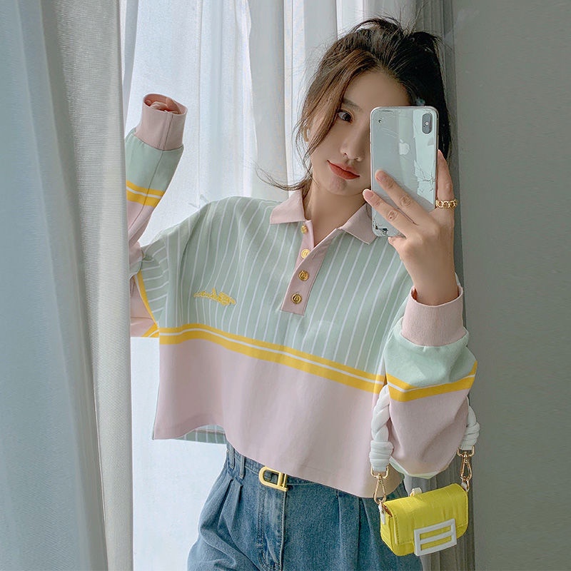 Áo Thun Nữ Dài Tay Cổ Tròn Thời Trang Hàn Mới