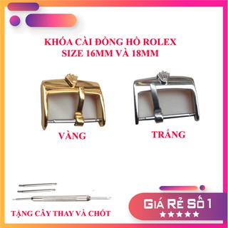 Khóa đồng hồ Rolex cao cấp size 16mm và 18mm màu vàng, trắng