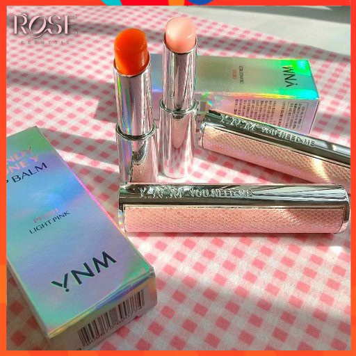 Son Dưỡng Môi YNM ⚡⚡ Rainbow Honey Lip Balm Dưỡng Môi Đổi Màu, Mềm Môi, Khử Thâm Hàn Quốc 3G