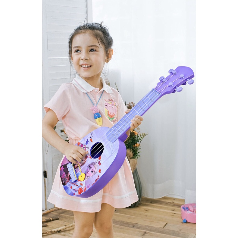 Đàn guitar mini Elsa, Thỏ, Khủng Long, Gấu xanh- MH:9000000329 9000000330 9000000331 9000000332 9000000333