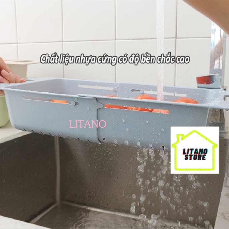 Khay Rổ Gác Bồn Rửa Chén Bát Điều Chỉnh Kích Thước Thông Minh Việt Nhật