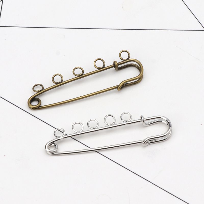 Set 10 Ghim Cài Áo 5 Lỗ Bằng Đồng Bạc DIY