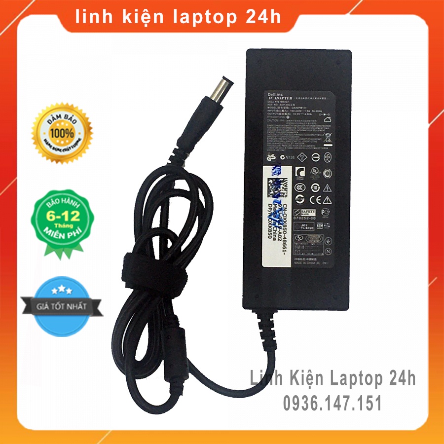 Sạc laptop Dell 19.5V - 4.62A - 90W ( Chân kim to 7.4*5.0mm ) kèm dây nguồn - sạc máy tinh dell bảo hành 12 tháng