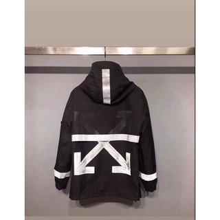 Áo Khoác Dù Offwhite có mũ unisex