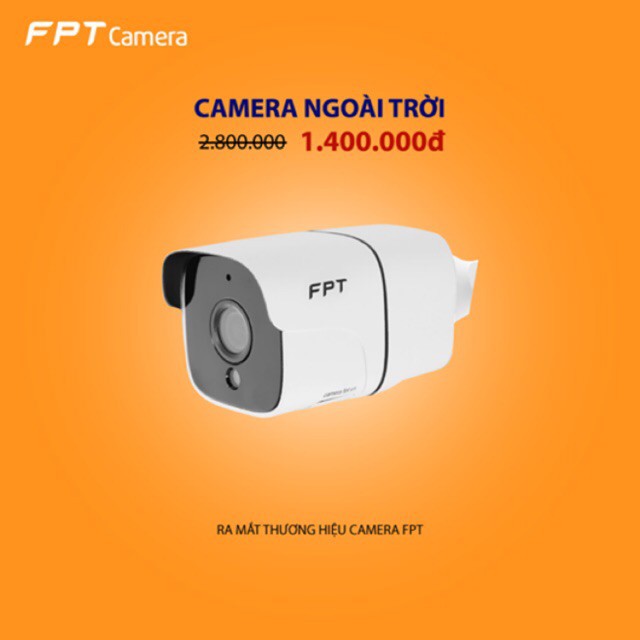 CAMERA FPT NGOÀI TRỜI - Full HD - 1080p - Cảm biến hình ảnh 1/2.8″ Sony IMX307 - Ống kính 2.8mm, cho góc nhìn 55o.