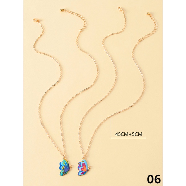 Vòng cổ Nhiều Lớp Mặt Hình Mặt Trăng/Mặt Trời/Bướm Thời Trang Cổ Điển Dành Cho Cặp Đôi