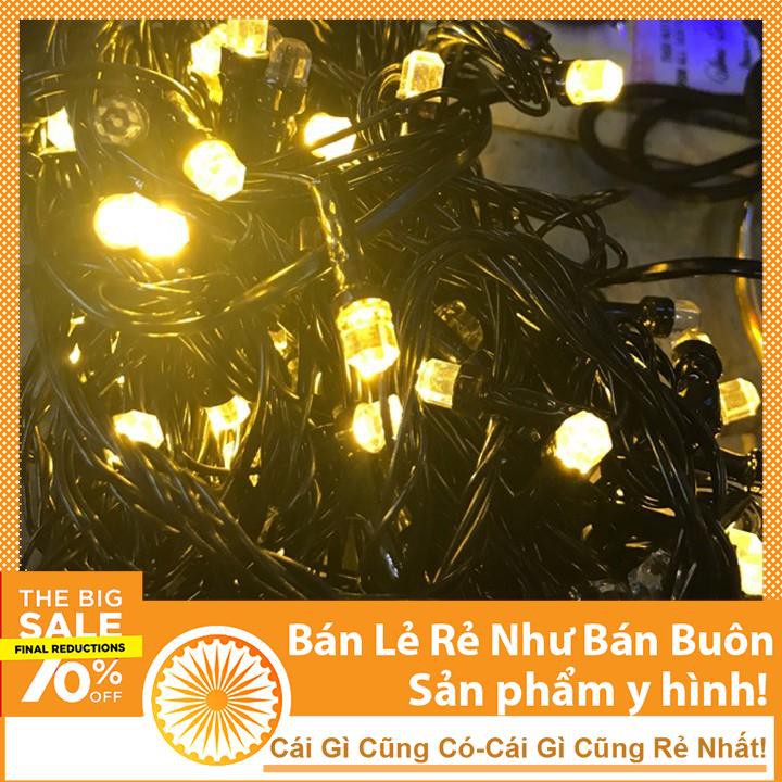 Dây Đèn Led Hình Viên Kim Cương 50m Màu Trắng