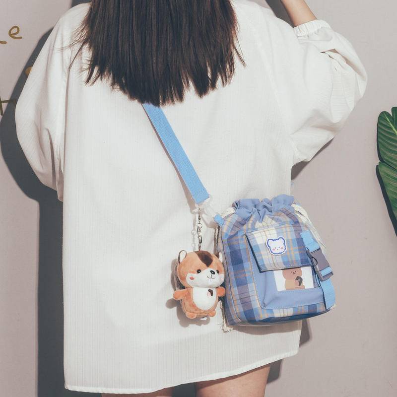 Túi Đeo Chéo Vải Canvas Dễ Thương Phong Cách Nhật Bản Thời Trang Mùa Hè Cho Nữ