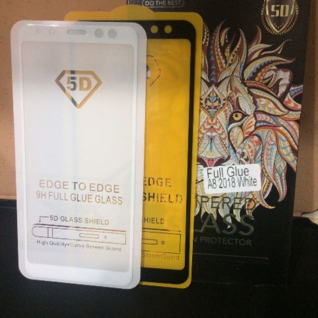 Kính cường lực 5D samsung A8 2018 full màn hình kèm phụ kiện dán tại nhà